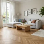 Parchet SPC herringbone structură stejar auriu, Lyon, Herringbone+, VinCore, 6x125x625 mm