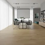 Parchet SPC maro cald cu fibră și noduri discrete, Milano, Wood, VinCore, 5x180x1220mm