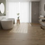 Parchet SPC maro cald cu textură caldă de lemn, Sicily, Wood, VinCore, 5x180x1220 mm