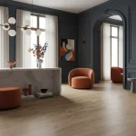 Parchet SPC maro cald cu textură caldă de lemn, Sicily, Wood, VinCore, 5x180x1220 mm