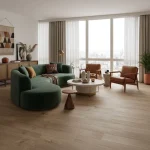 Parchet SPC maro cald cu textură caldă de lemn, Sicily, Wood, VinCore, 5x180x1220 mm