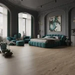 Parchet SPC maro cald cu textură caldă de lemn, Sicily, Wood, VinCore, 5x180x1220 mm