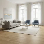 Parchet SPC maro cu structură de lemn natural cald, Rome, Wood+, VinCore, 6x180x1220 mm