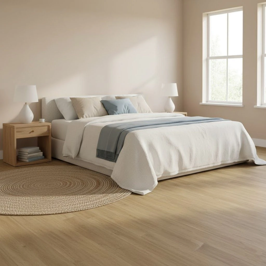 Parchet SPC maro cu structură de lemn natural cald, Rome, Wood+, VinCore, 6x180x1220 mm