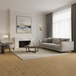 Parchet SPC maro deschis cu nervuri liniare discrete, Bari, Wood+, VinCore, 6x180x1220 mm