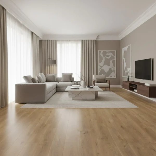 Parchet SPC stejar cald cu textură naturală de lemn, Palermo, Wood+, VinCore, 6x180x1220 mm