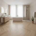 Parchet SPC stejar deschis model herringbone, Balmoral, Royal Castle VinylTechLab, 6x125x625 mm