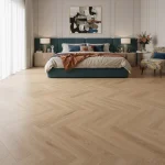 Parchet SPC stejar deschis model herringbone, Balmoral, Royal Castle VinylTechLab, 6x125x625 mm