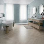 Parchet SPC stejar deschis model herringbone, Glamis, Royal Castle, VinylTechLab, 6x125x625 mm