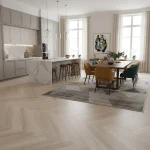 Parchet SPC stejar deschis model herringbone, Glamis, Royal Castle, VinylTechLab, 6x125x625 mm