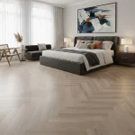 Parchet SPC stejar deschis model herringbone, Glamis, Royal Castle, VinylTechLab, 6x125x625 mm