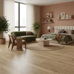 Parchet SPC stejar natural cu noduri discrete, Perugia, Wood, VinCore, 5x180x1220mm