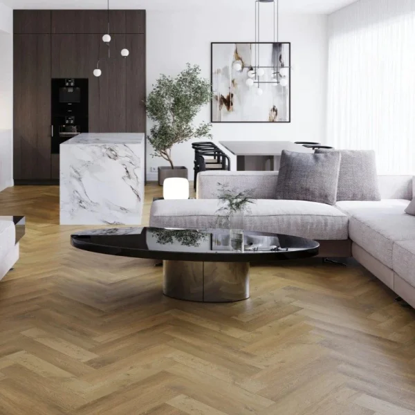 Parchet SPC stejar natural cu textură realistă mată, Rochester, Royal Castle, VinylTechLab, 6x125x625 mm