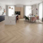 Parchet SPC stejar natural herringbone mat, Louvre, Royal Castle, VinylTechLab, 6x125x625 mm