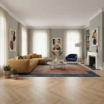 Parchet SPC stejar natural herringbone mat, Louvre, Royal Castle, VinylTechLab, 6x125x625 mm