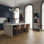 Parchet SPC vinil herringbone stejar auriu, Brittany, Herringbone, VinCore, 5x125x625 mm