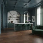 Parchet SPC XL brun-roșcat cu structură de lemn intensă, Russet, Woodlands, VinylTechLab, 7x228x1828 mm