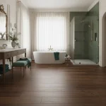 Parchet SPC XL brun-roșcat cu structură de lemn intensă, Russet, Woodlands, VinylTechLab, 7x228x1828 mm