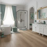 Parchet SPC XL maro-auriu cald cu  textură realistă, Sienna, Woodlands, VinylTechLab, 7x228x1828mm