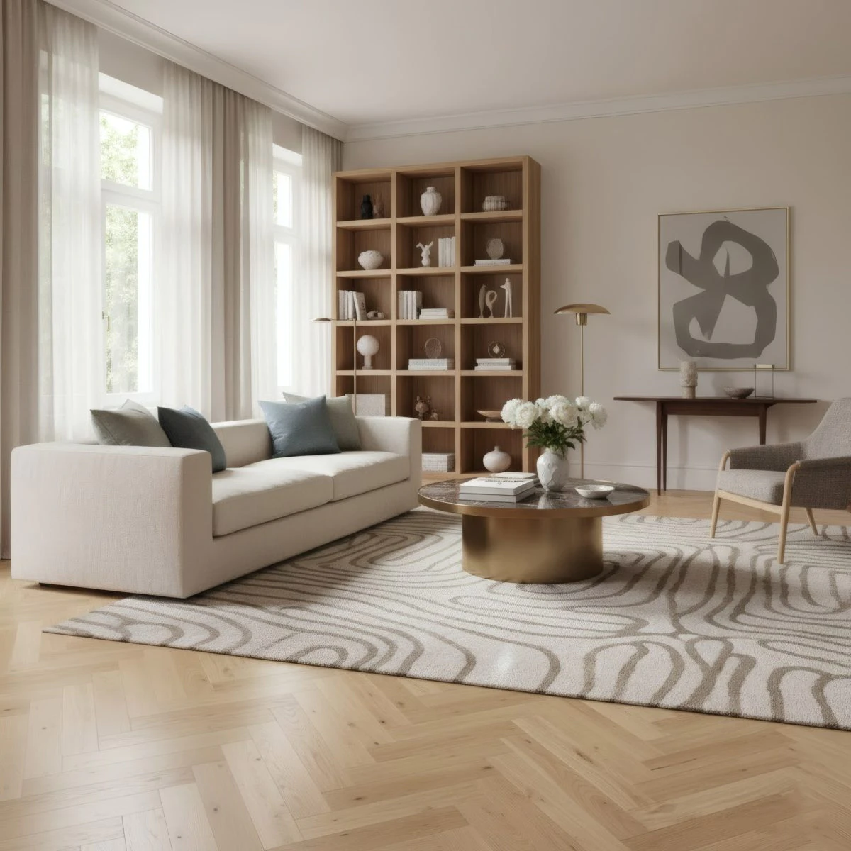 Parchet stratificat stejar, uleiat rustic, Grand Canyon Herringbone, Barlinek, 130x725x14 mm - Parchet triplustratificat