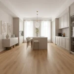 Pardoseală SPC click cu structură naturală de lemn, Amber, Dawn 2 Dusk, VinylTechLab, 6x180x1220 mm