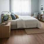 Pardoseală SPC click maro textură lemn, Cocoa, Dawn 2 Dusk, VinylTechLab, 6x180x1220 mm