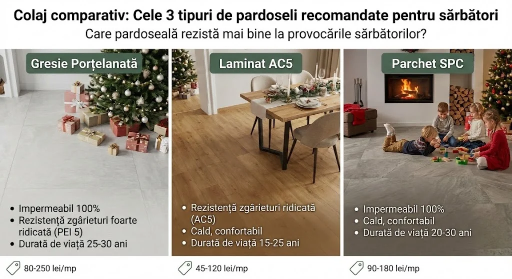 Cele mai Bune Pardoseli pentru Case Aglomerate de Sărbători