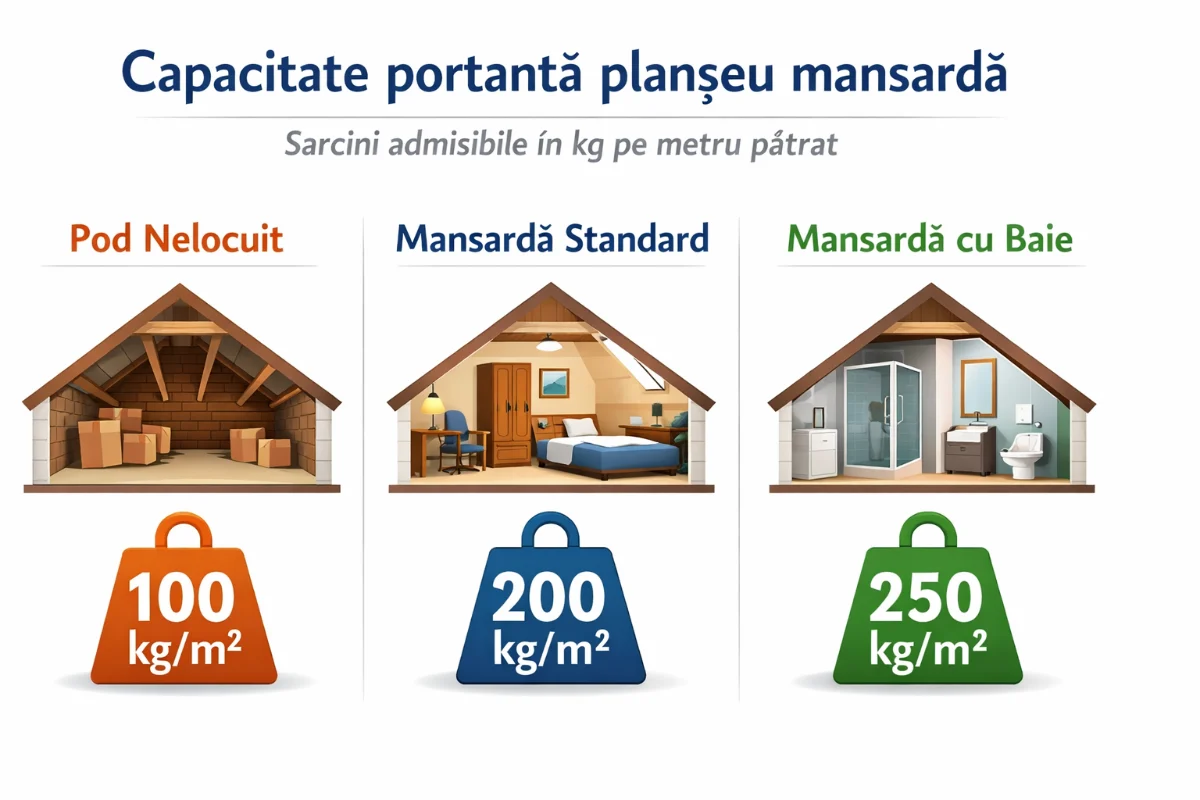 Pardoseli pentru Mansarde: Tot Ce Trebuie Să Știi Despre Izolație, Greutate și Detalii Tehnice Esențiale