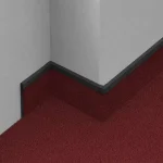 Plintă pentru mochetă gri închis fără canal cablu, 2,5 m, cod 25443-110