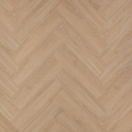 Parchet SPC herringbone VOX Rega Kansas, stejar natur deschis, bej-gălbui, 592 × 148 × 6 mm