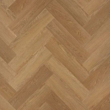 Parchet SPC herringbone VOX Rega Montana, stejar auriu-natur, cu lamele contrastante, 592 × 148 × 6 mm