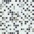 Mozaic sticla & piatra alb cu negru 300x300x8 mm A-MMX08-XX-003 Midas