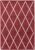 Covor rosu din lana lucrat manual modern model morroccan geometric Albany Diamond Berry 12 mm 160×230 cm ALBA160230BERR