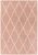 Covor roz din lana lucrat manual modern model morroccan geometric Albany Diamond Pink 12 mm 80×150 cm ALBA080150PINK