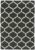 Covor gri din lana lucrat manual modern model morroccan geometric Albany Ogee Charcoal 12 mm 200×290 cm ALBA200290CHAR