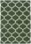 Covor verde din lana lucrat manual modern model morroccan geometric Albany Ogee Green 12 mm 160×230 cm ALBA160230GREE