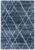 Covor albastru crem din polipropilena modern shaggy model geometric Alto Blue & Cream 50 mm 240×340 cm ALTO2403400001