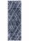 Covor albastru crem din polipropilena modern shaggy model geometric Alto Blue & Cream 50 mm 160×230 cm ALTO1602300001