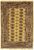 Covor auriu din lana lucrat manual traditional model floral Bokhara Gold 7 mm 60×180 cm BOKR060180GOLD