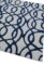 Covor pufos albastru din lana lucrat manual modern model geometric Matrix Wire Blue 11 mm 200×300 cm MATR2003000036