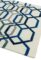 Covor pufos alb din lana lucrat manual modern model geometric Matrix Hexagon White 11 mm 120×170 cm MATR1201700065