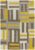 Covor pufos galben din lana lucrat manual modern model geometric Matrix Code Yellow 11 mm 120×170 cm MATR1201700017