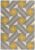 Covor pufos din lana lucrat manual modern model geometric abstract Reef Motif Ochre Grey 10 mm 120×170 cm REEF1201700001
