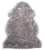 Covor pufos argintiu din blana de oaie lucrat manual modern model uni Sheepskins Sexto Silver 70 mm 180×180 cm SHEE180180SILV