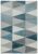 Covor pufos albastru modern model geometric Sketch Kite Blue 13 mm 80×150 cm SKET0801500007