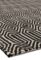 Covor negru din bumbac lana lucrat manual modern outdoor model geometric Sloan Black 4 mm 120×170 cm SLOA120170BLAC