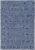 Covor albastru din bumbac lana lucrat manual modern outdoor model geometric Sloan Blue 4 mm 100×150 cm SLOA100150BLUE