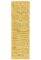 Covor mustar din bumbac lana lucrat manual modern outdoor model geometric Sloan Mustard 4 mm 66×200 cm SLOA066200MUST