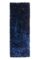 Covor pufos albastru modern model uni Whisper Navy Blue 40 mm 65×135 cm WHIS065135BLUE